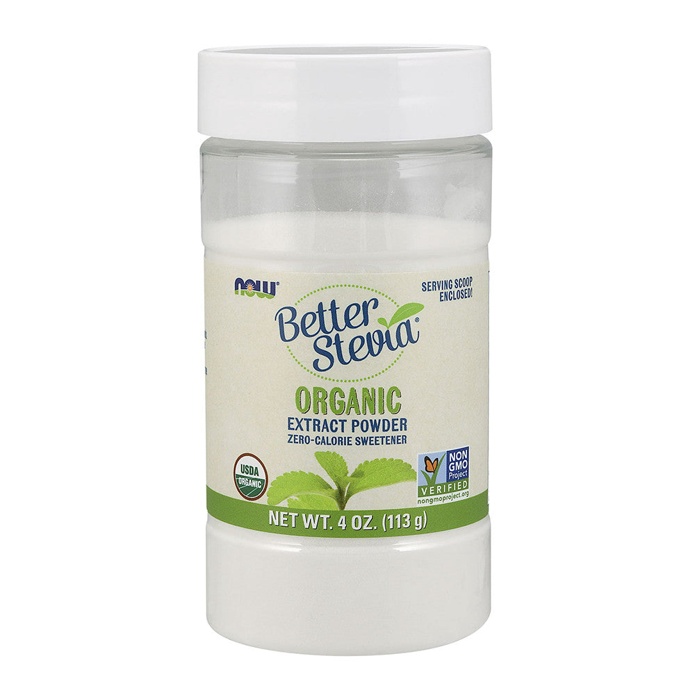 Now Food Organic Better Stevia Extract Powder, 4 Oz